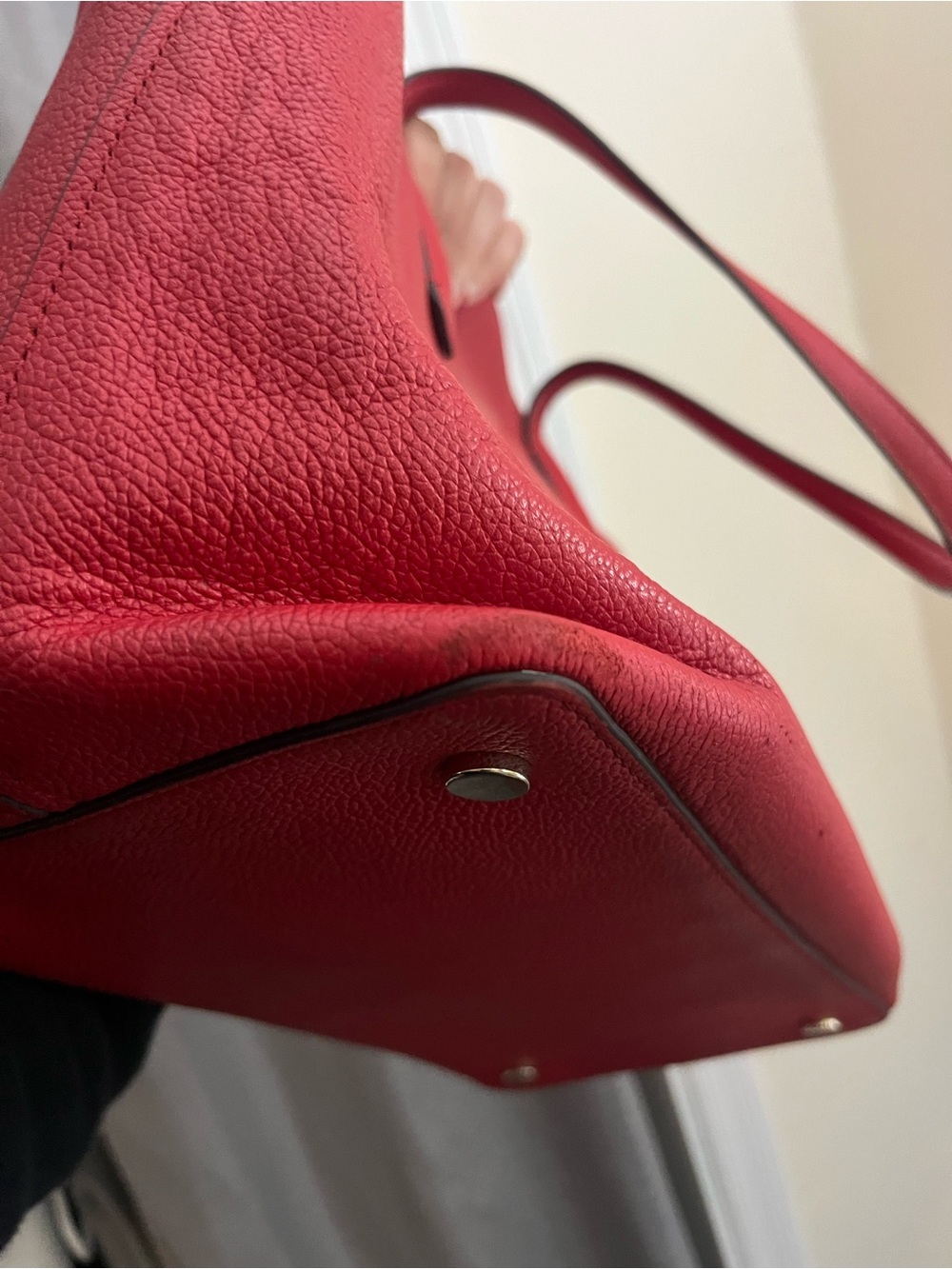 Kate Spade Red Pebbled Leather Tote - Picture 8 of 15